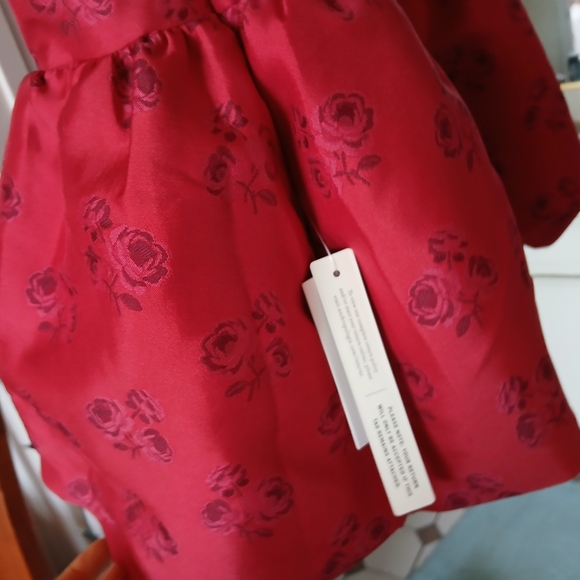 Elegant Red Lace Trimmed Nightgown - Picture 4 of 9